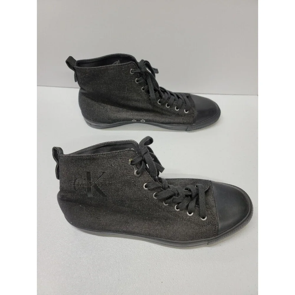 Calvin Klein Bensi CK Monogram High Top Mens Designer Sneakers Shoes 11.5